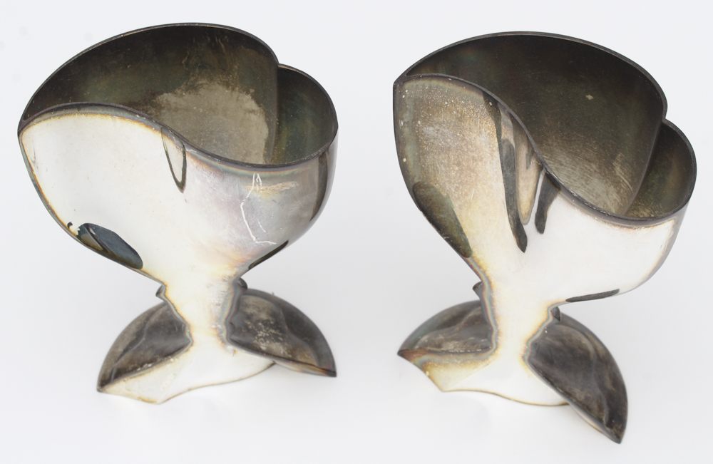 Hordon Silver Plate Interlocking Anniversary Goblets