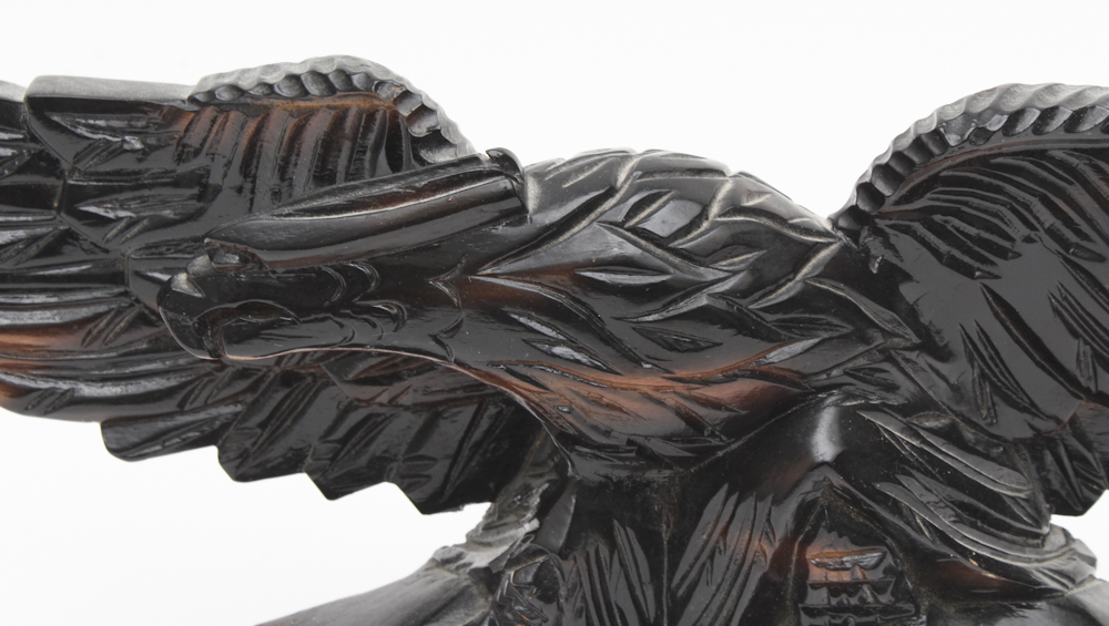 Mahogany American Eagle Carving