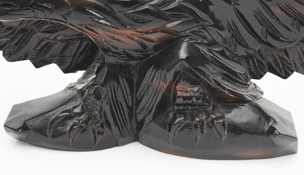 Mahogany American Eagle Carving