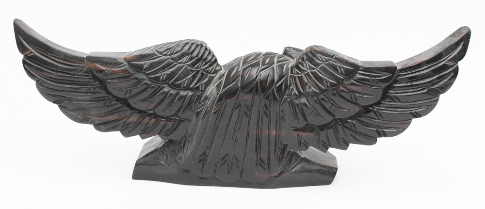 Mahogany American Eagle Carving