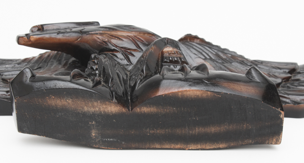 Mahogany American Eagle Carving