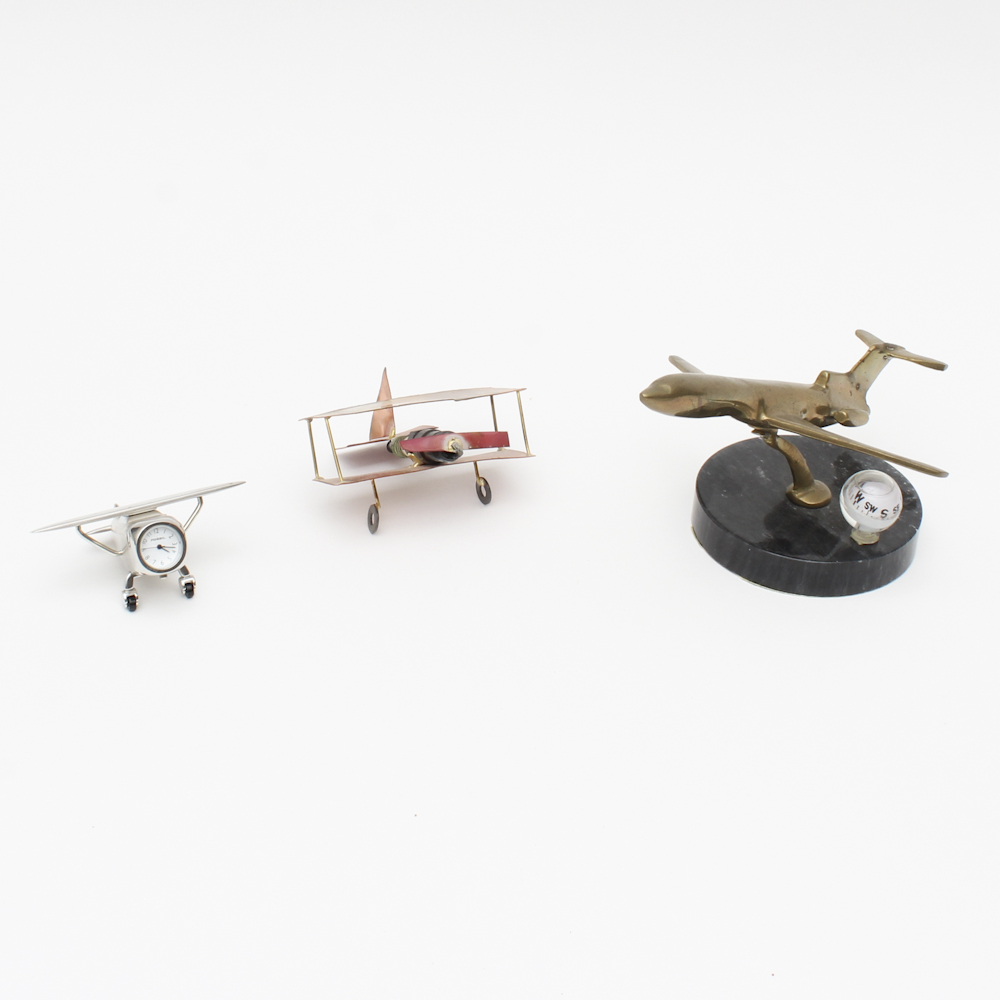 Collection of Airplanes Decorative Pieces