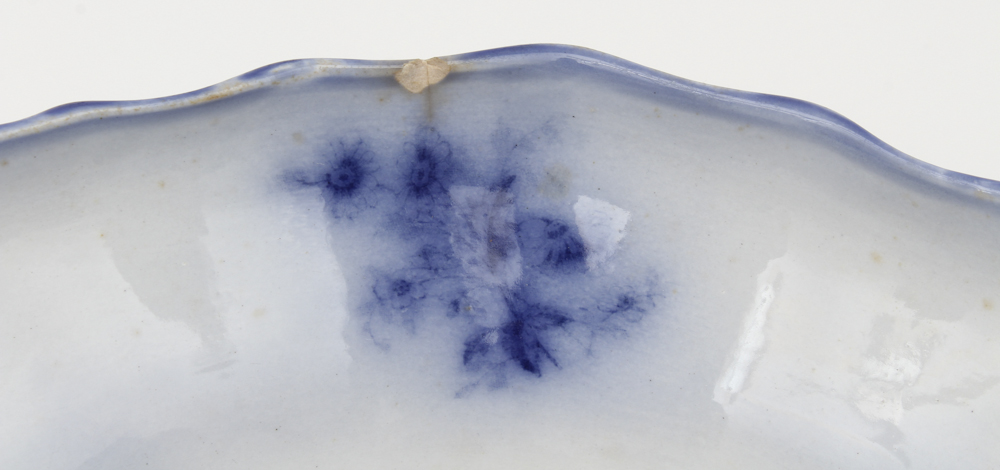 Antique Flow Blue Henry Alcock Lidded Serving Dish