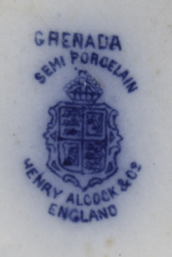 Antique Flow Blue Henry Alcock Lidded Serving Dish