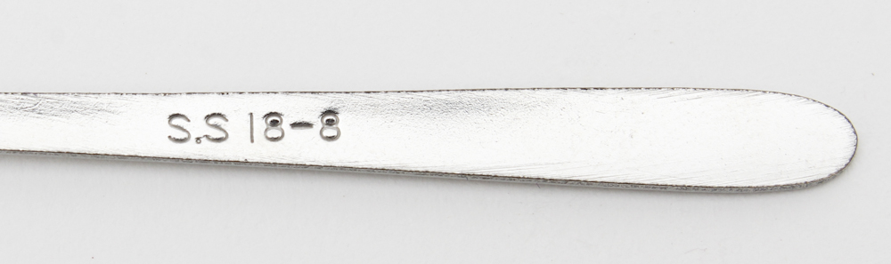 Silver Tone and Blue Glass Spice Set