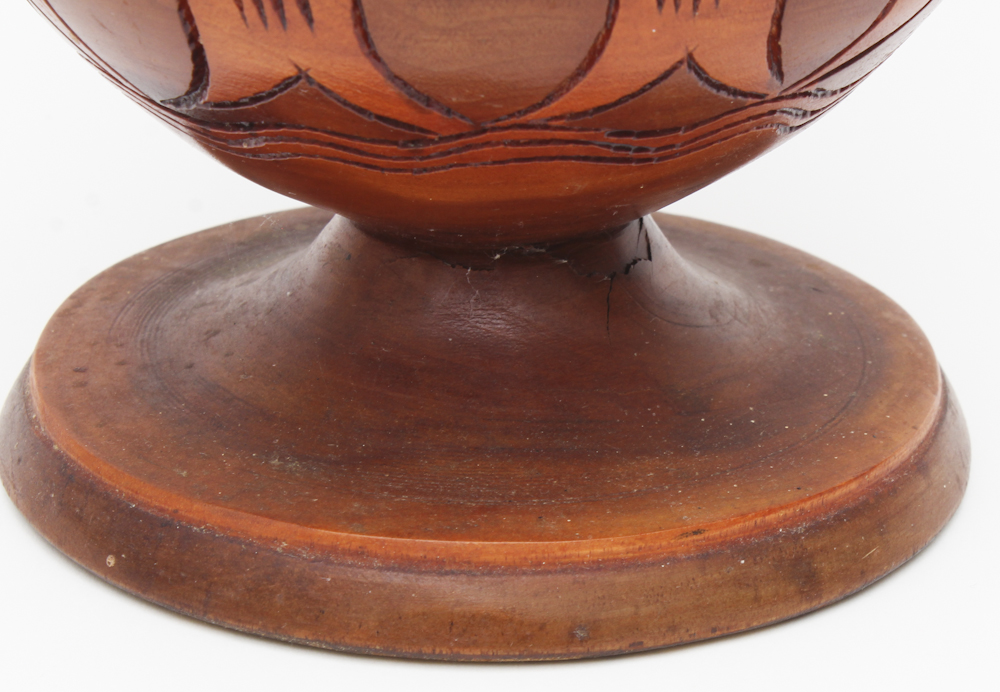 Decorative Carved Wooden Vase
