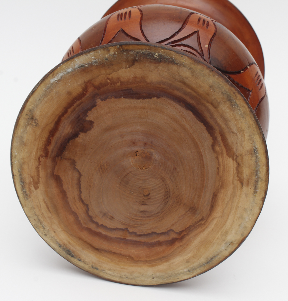 Decorative Carved Wooden Vase