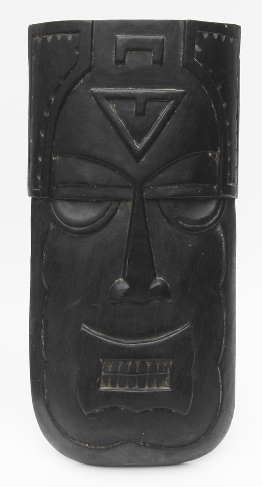 Pair of Equadorian Carved Wooden Masks