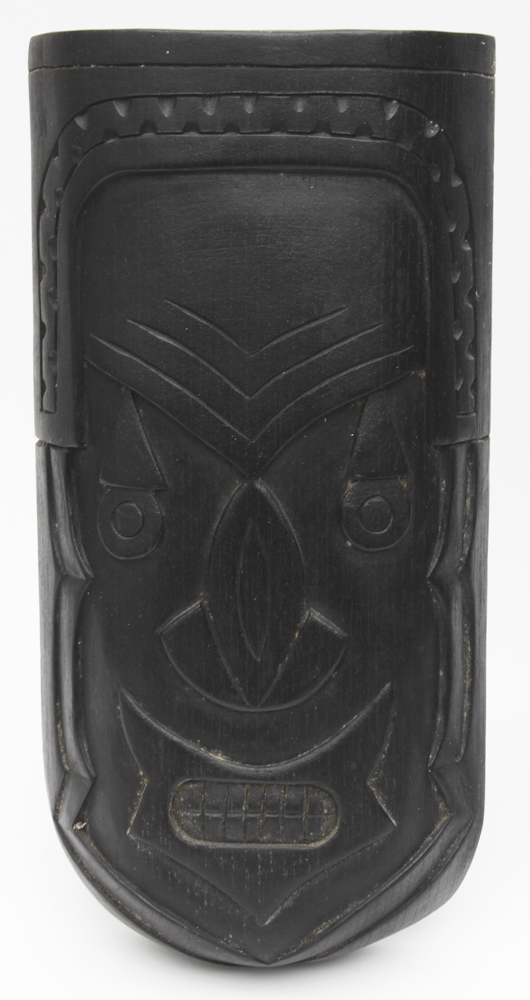 Pair of Equadorian Carved Wooden Masks