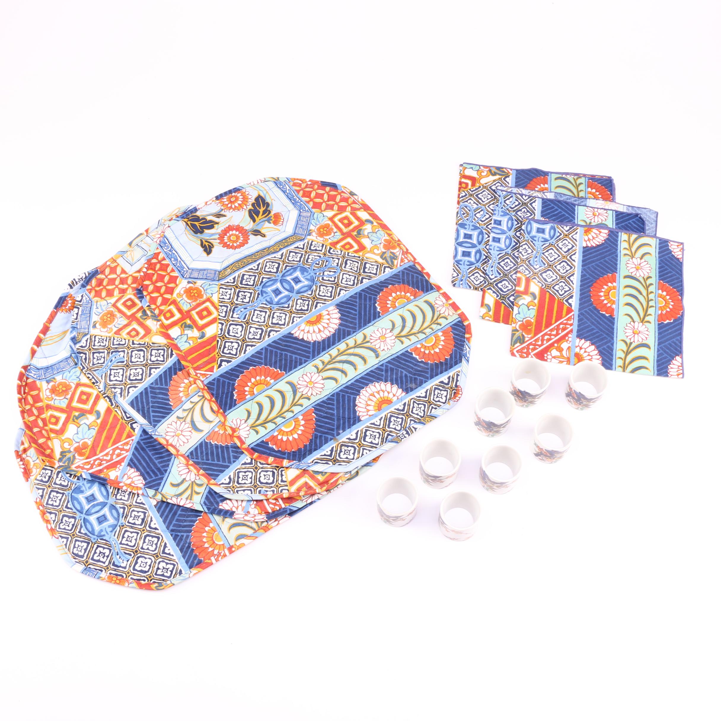 Collection of Asian Inspired Placemats and Napkins