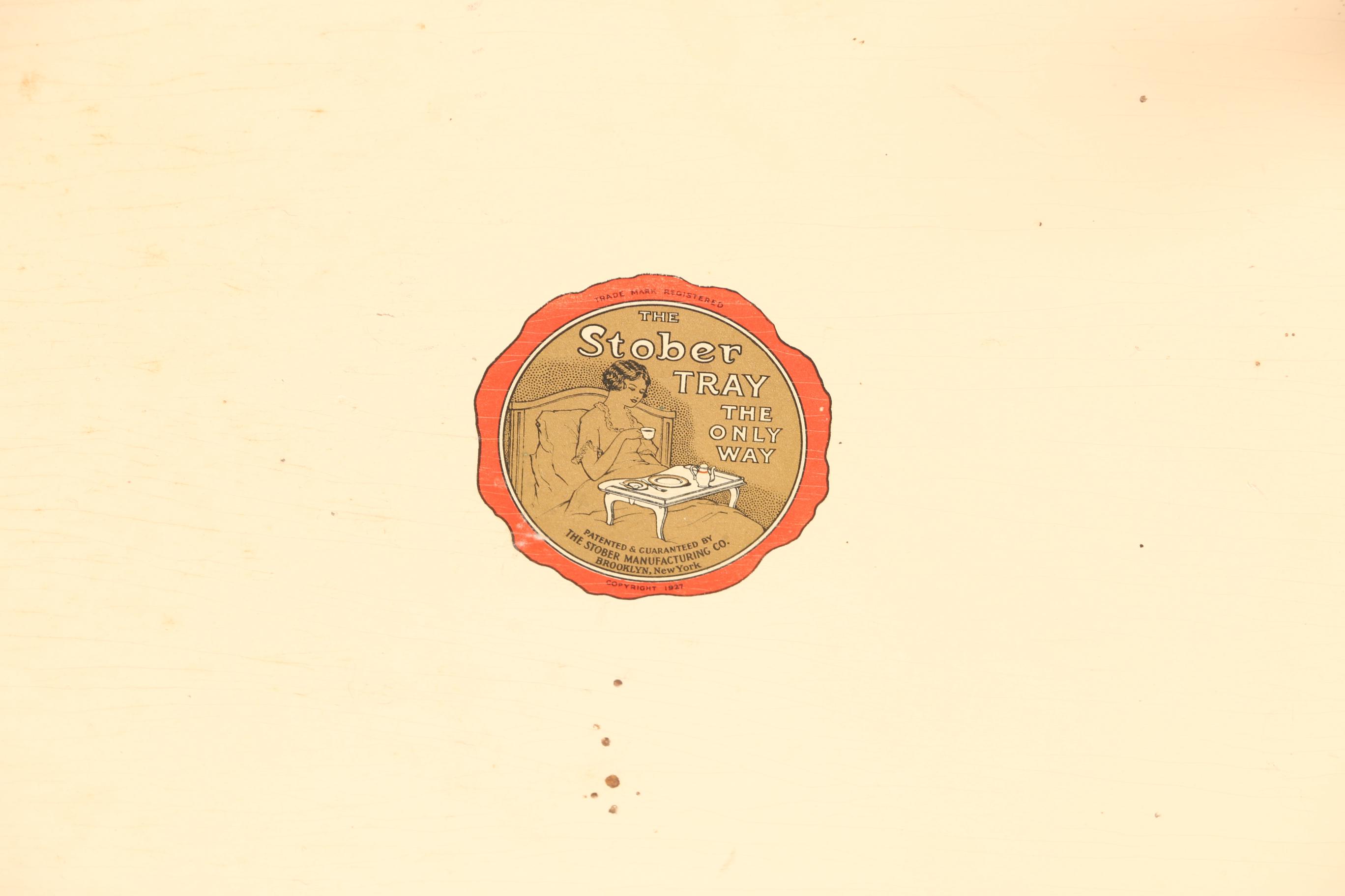 Circa 1920s Stober Bed Serving Tray