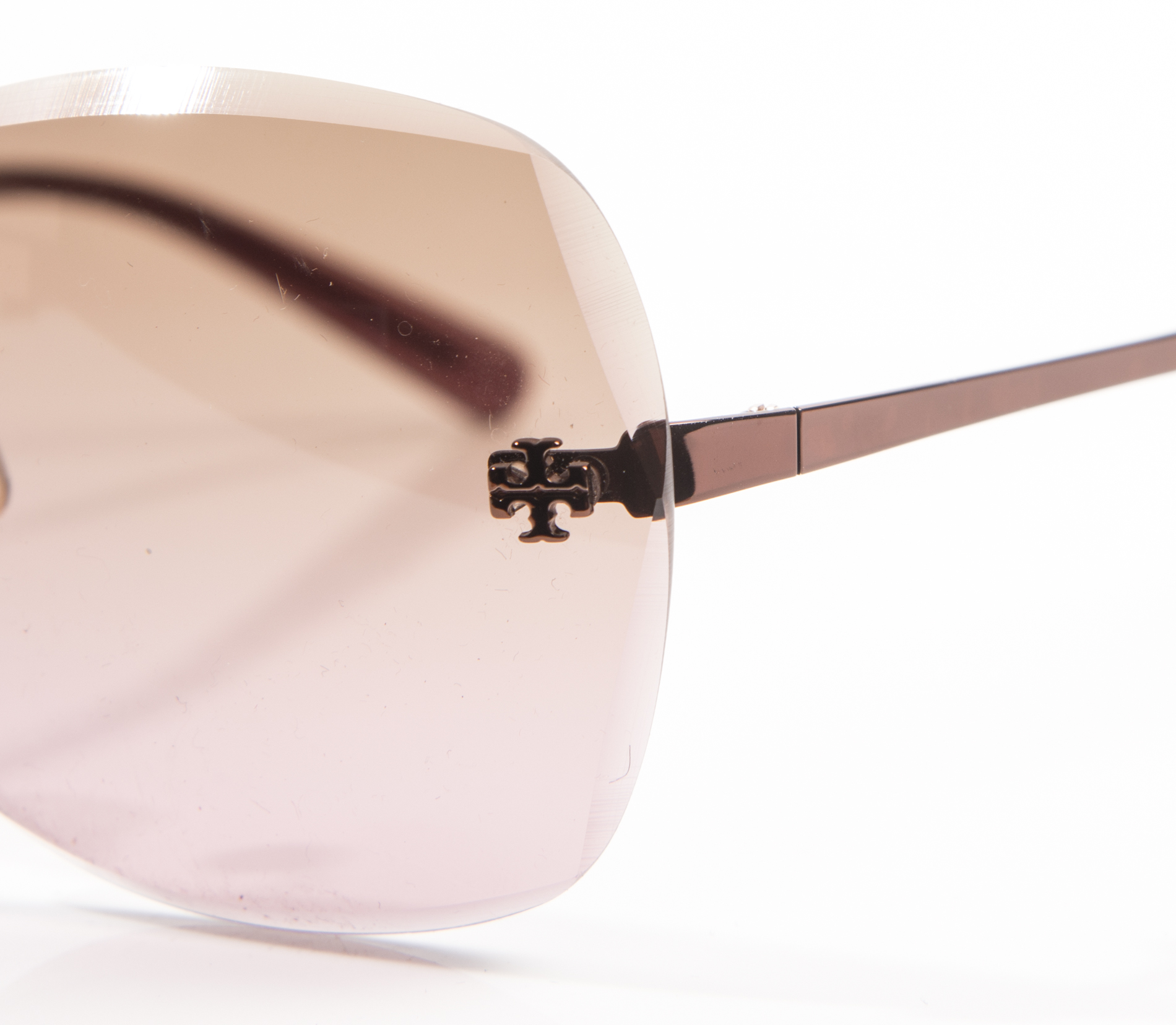 Tory Burch Rimless Front-Logo Sunglasses
