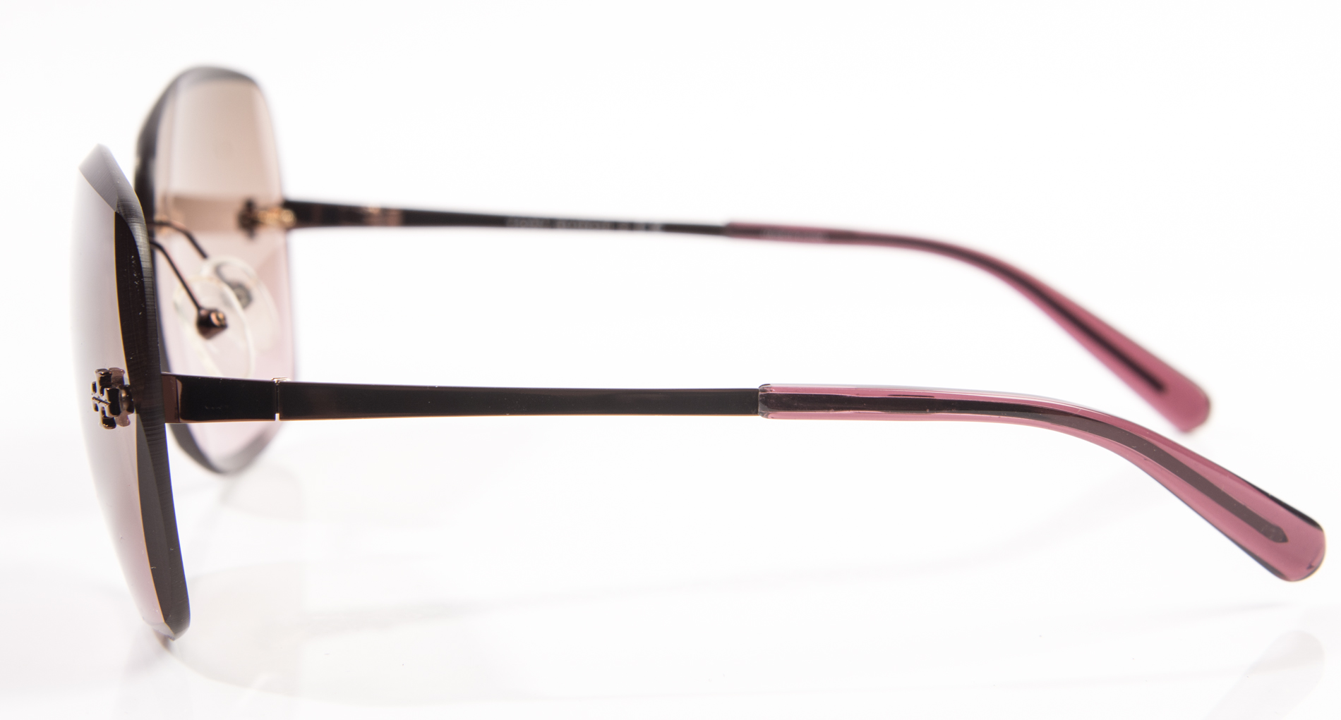 Tory Burch Rimless Front-Logo Sunglasses