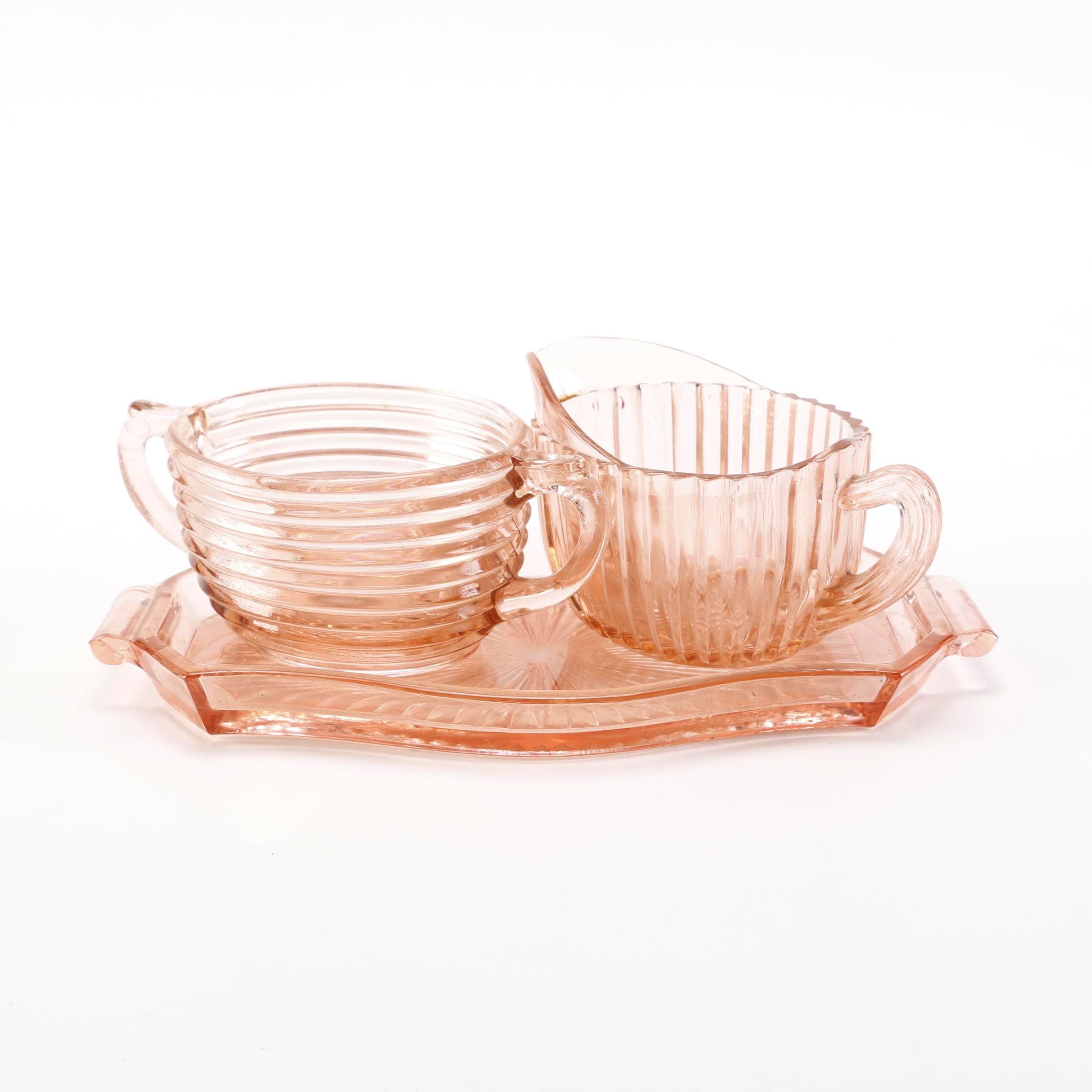 Pink Depression Glass Set