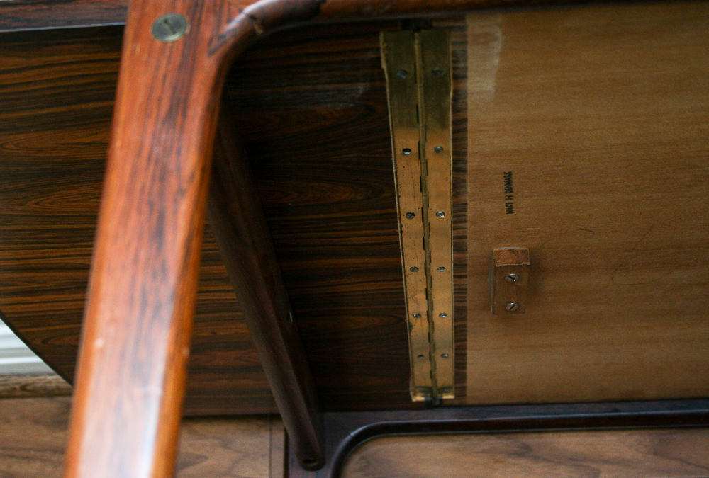 Vintage Rosewood Danish Modern Bar Cart