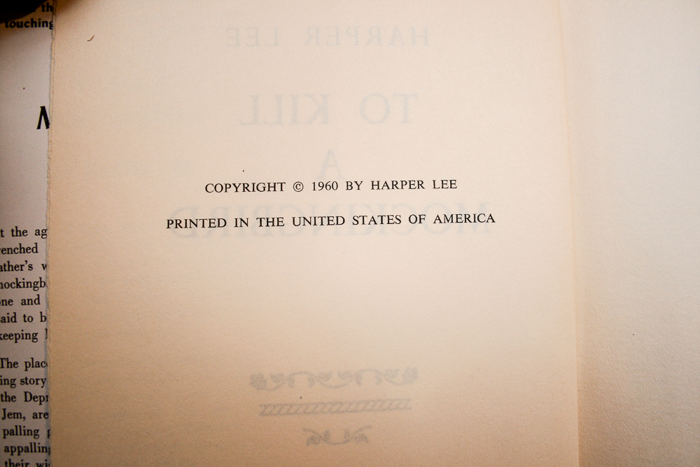 1960 "To Kill A Mockingbird" by Harper Lee