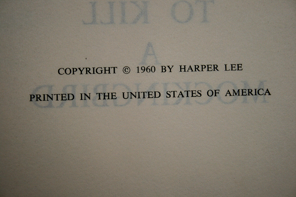 1960 "To Kill A Mockingbird" by Harper Lee