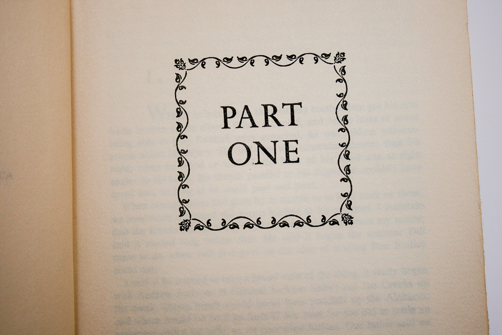 1960 "To Kill A Mockingbird" by Harper Lee