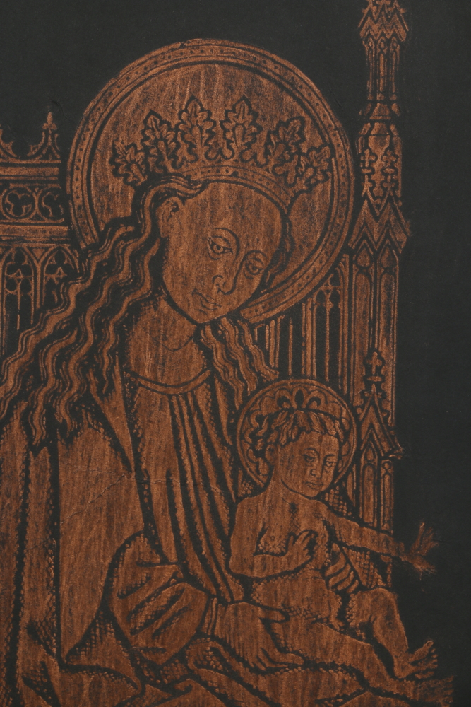 Rubbing on Wove Paper of Mary and Jesus