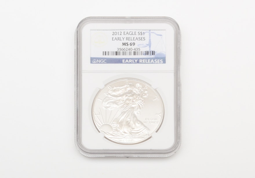 2012 Early Release $1 Silver Eagle NCG Graded MS69