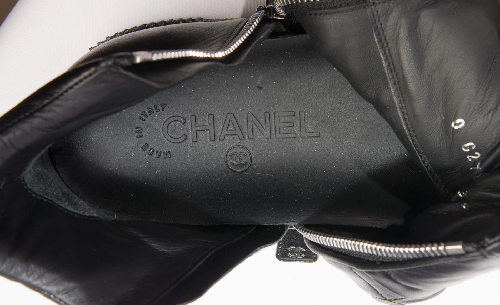 Chanel Quilted Black Sneaker Booties
