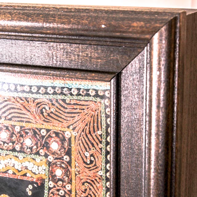 Large Vintage Thai Kalaga Bullion Tapestry with Scene From Ramakien