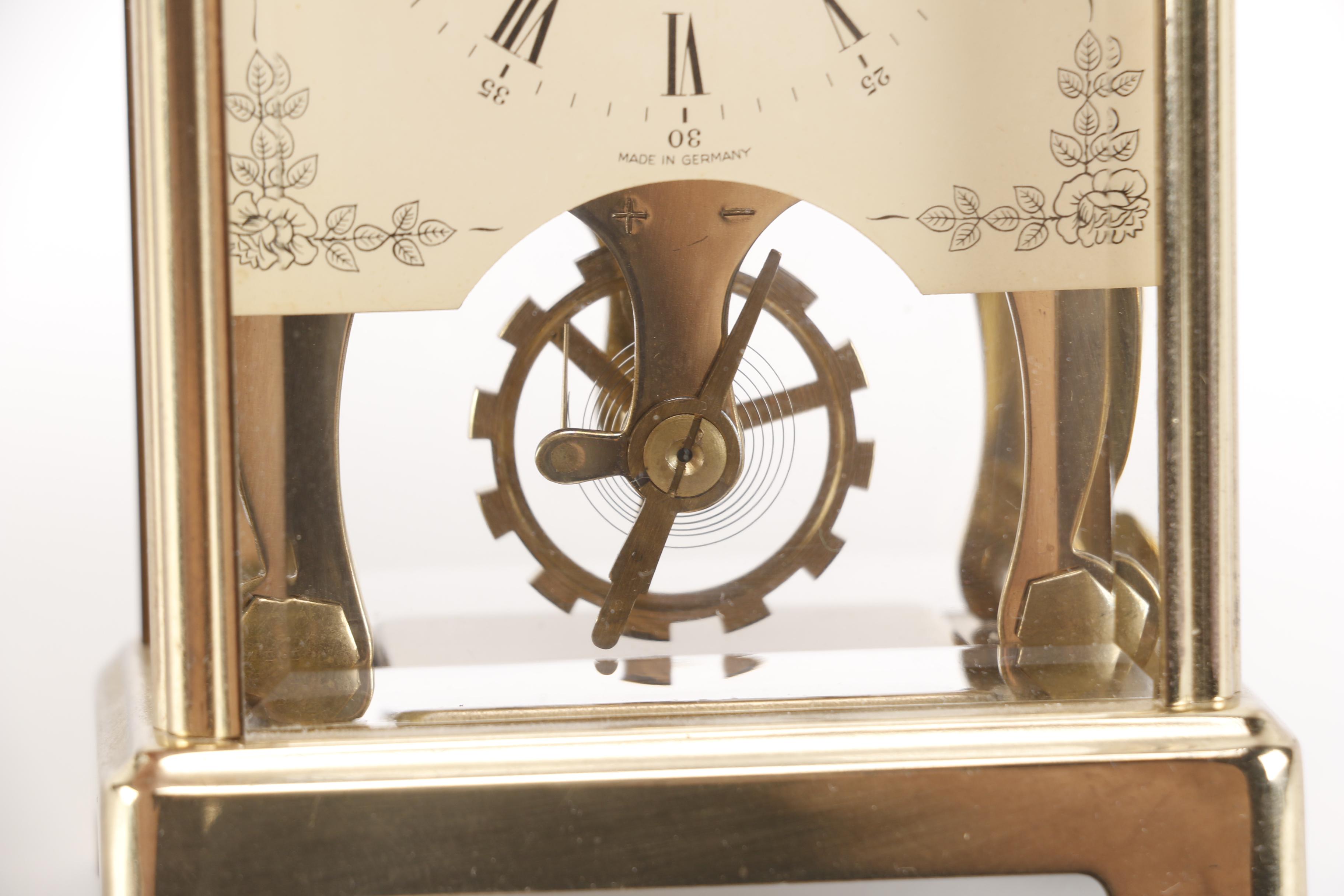 Circa 1950s Schatz Mercedes Brass Carriage Clock