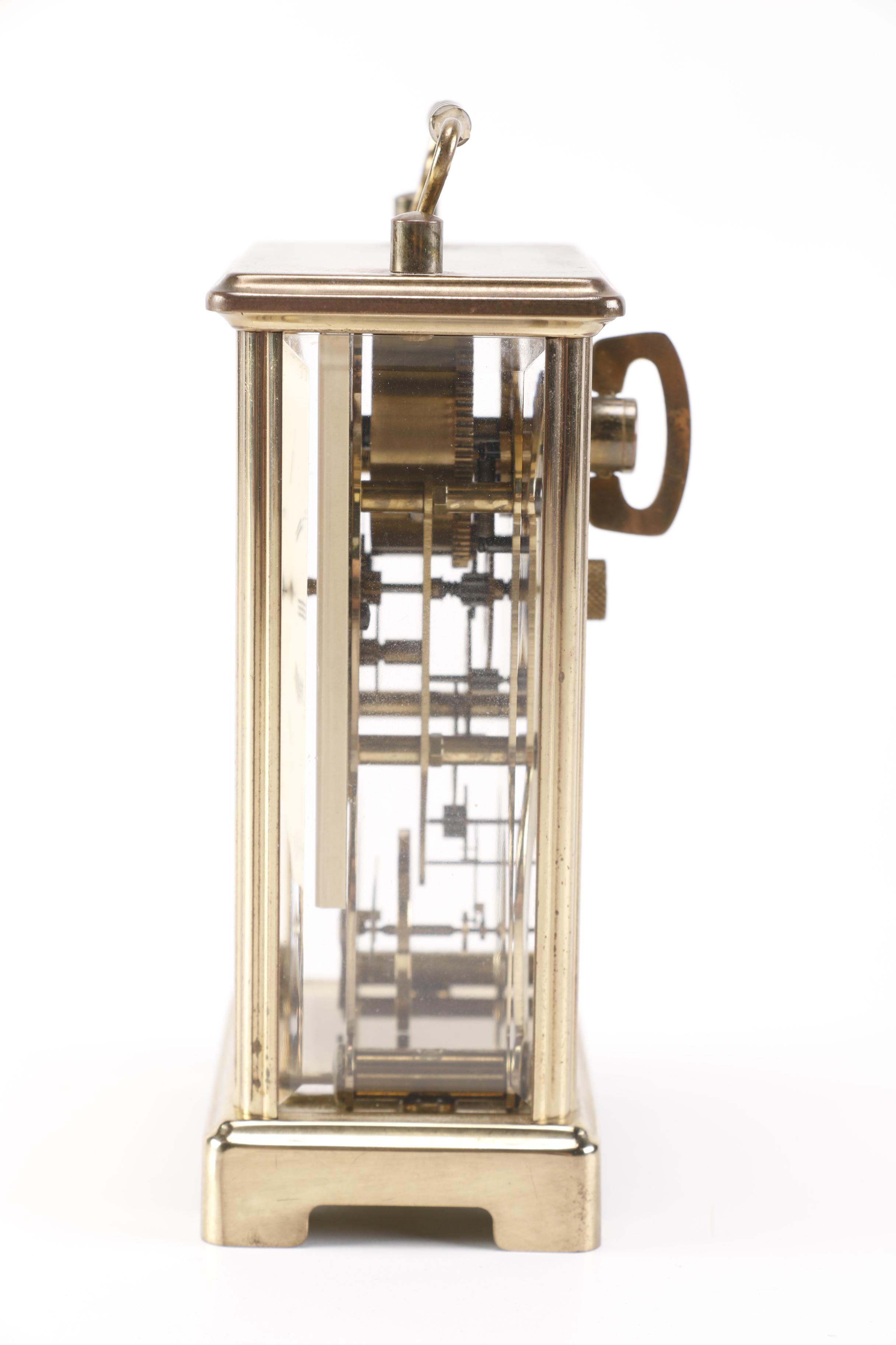 Circa 1950s Schatz Mercedes Brass Carriage Clock