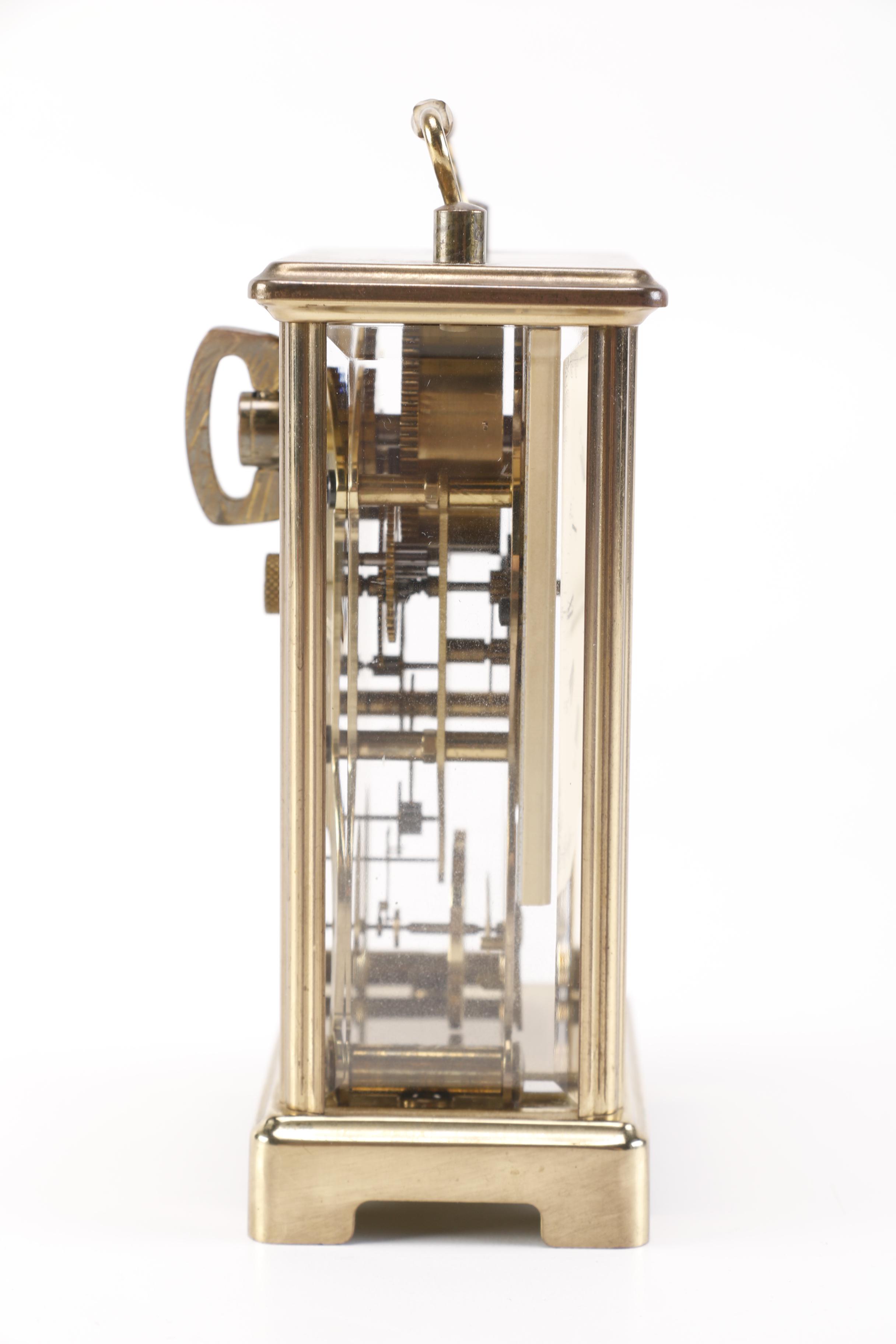 Circa 1950s Schatz Mercedes Brass Carriage Clock