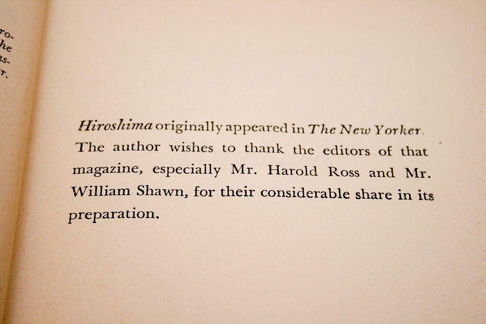 "Hiroshima" by John Hersey