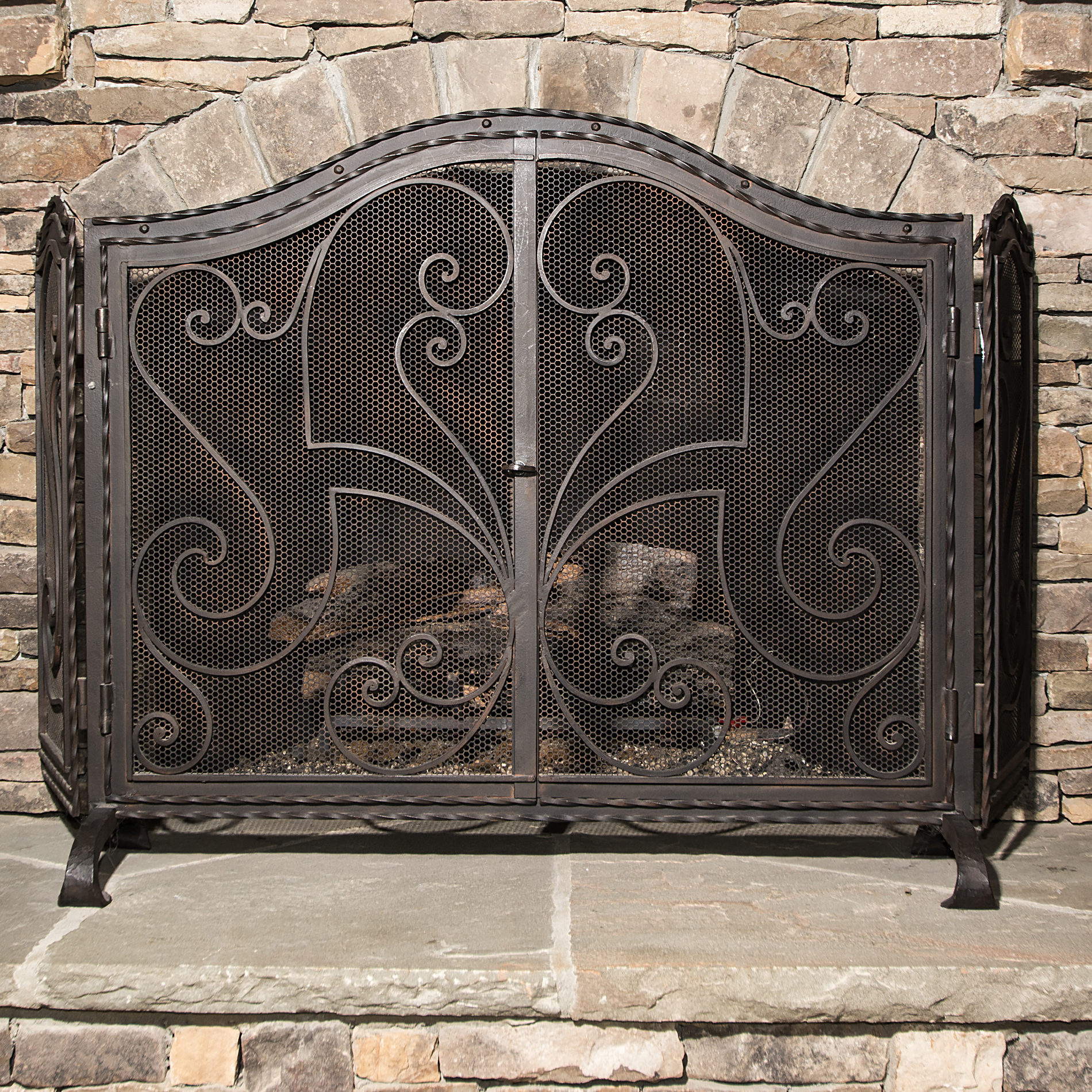 Iron Fireplace Screen