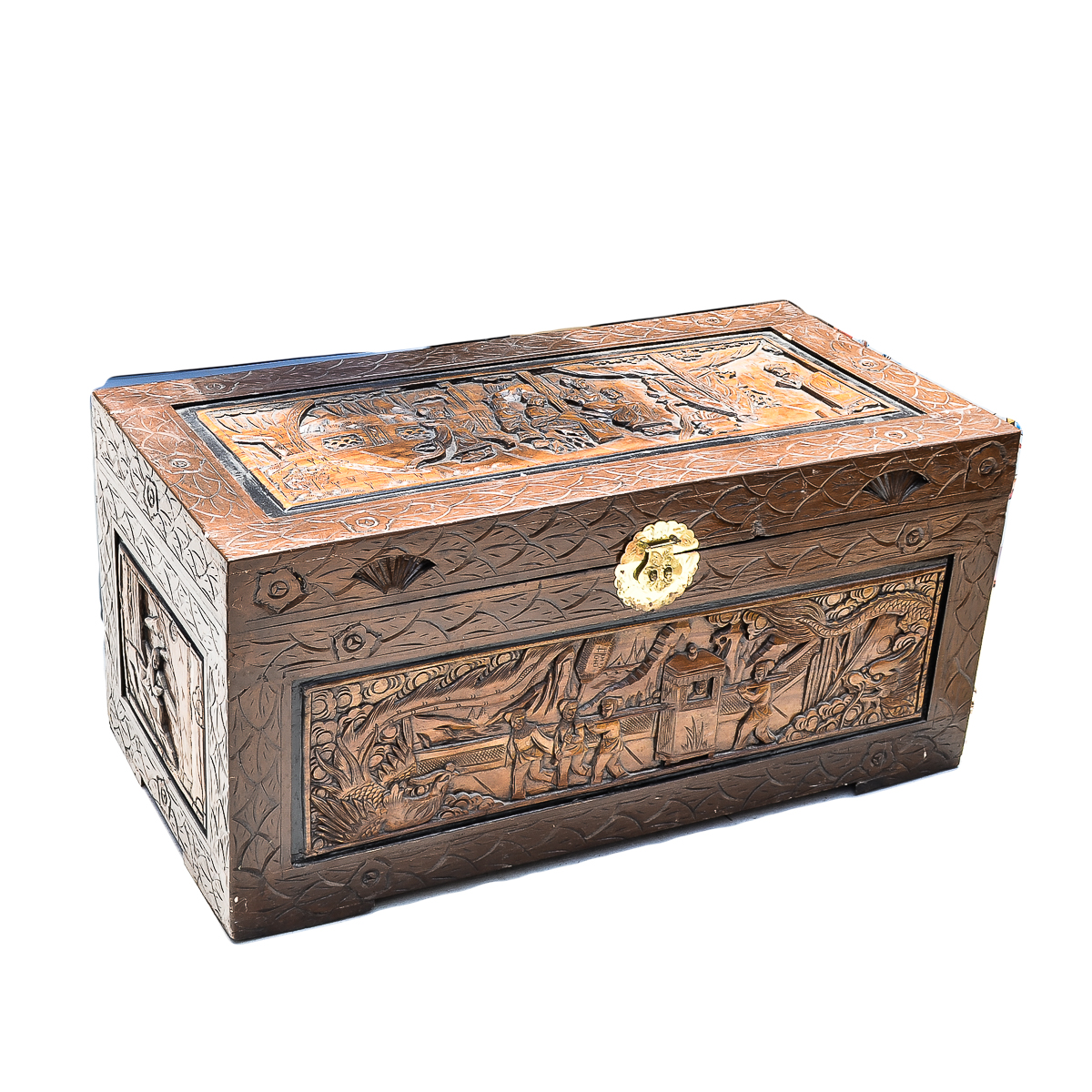 Chinese Carved Wood Chest