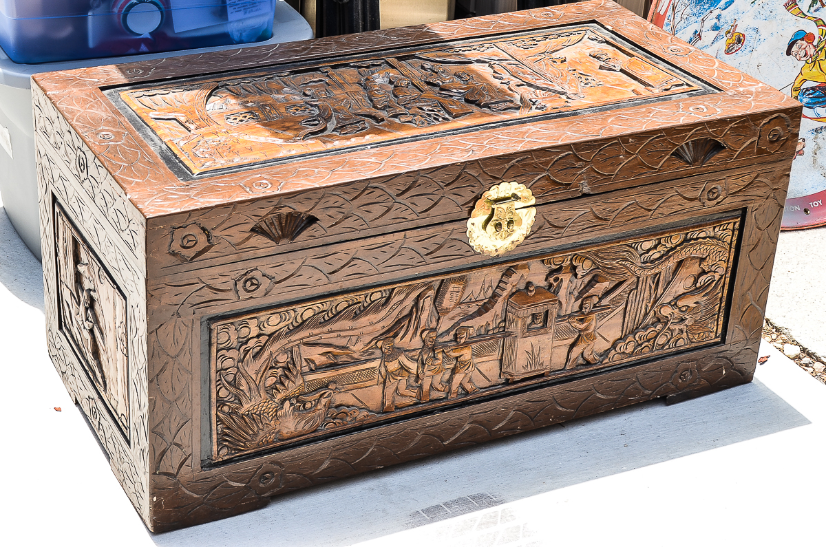 Chinese Carved Wood Chest