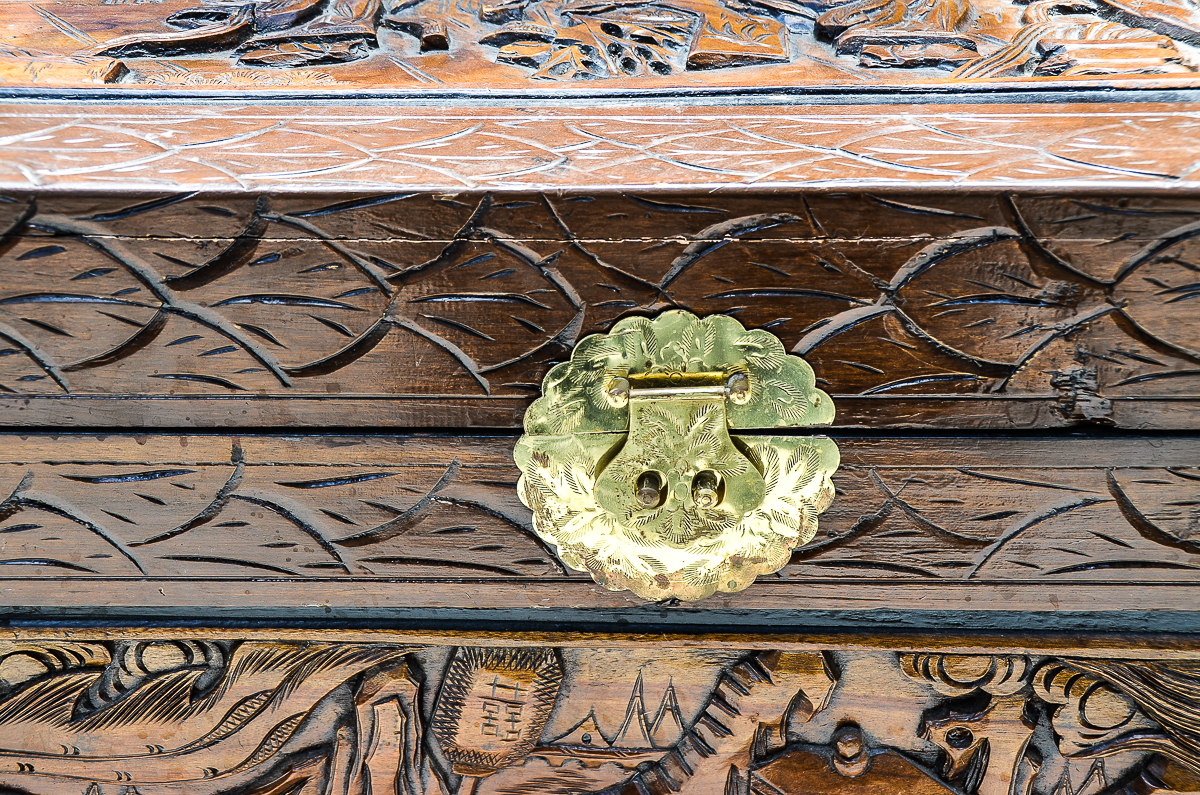 Chinese Carved Wood Chest