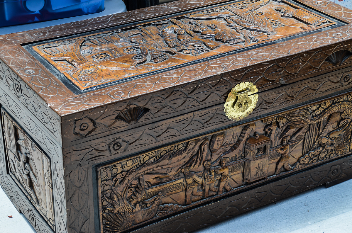 Chinese Carved Wood Chest
