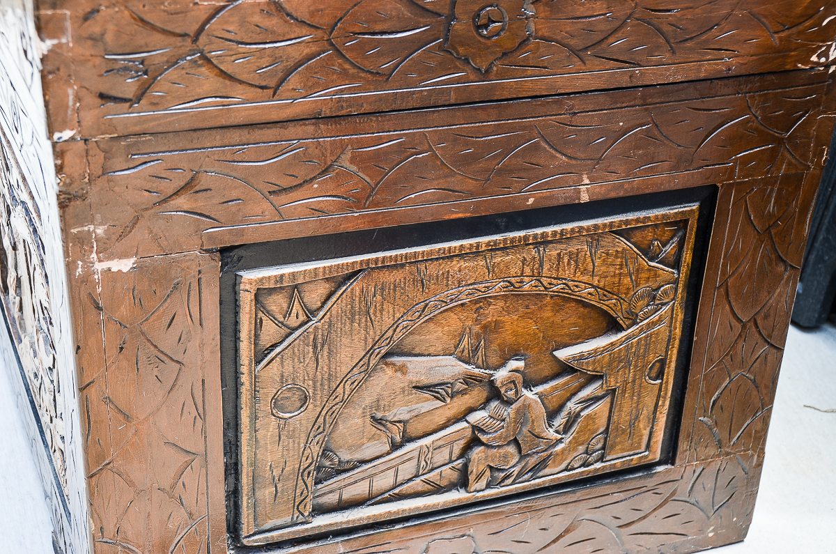 Chinese Carved Wood Chest