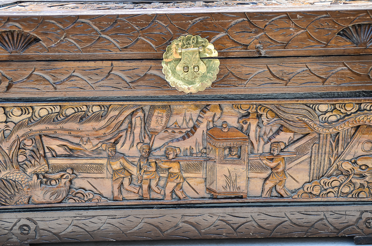 Chinese Carved Wood Chest