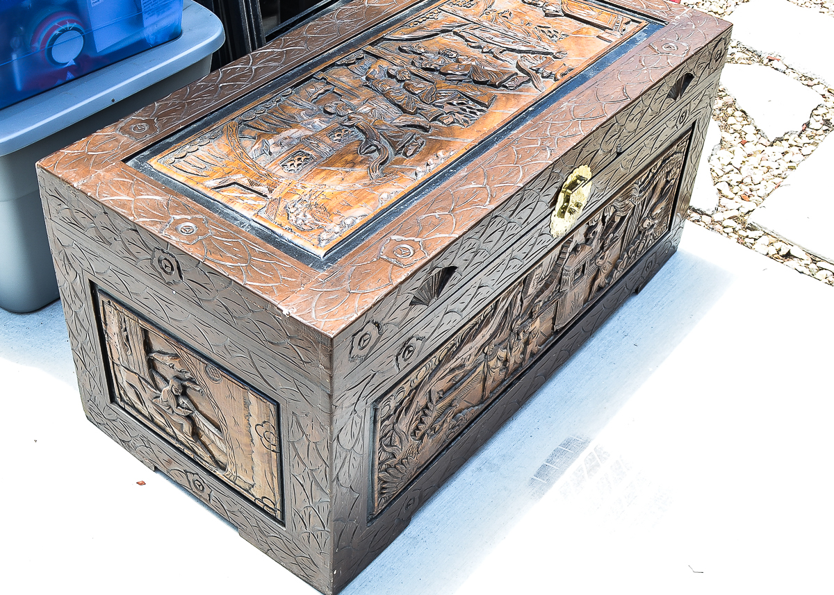 Chinese Carved Wood Chest