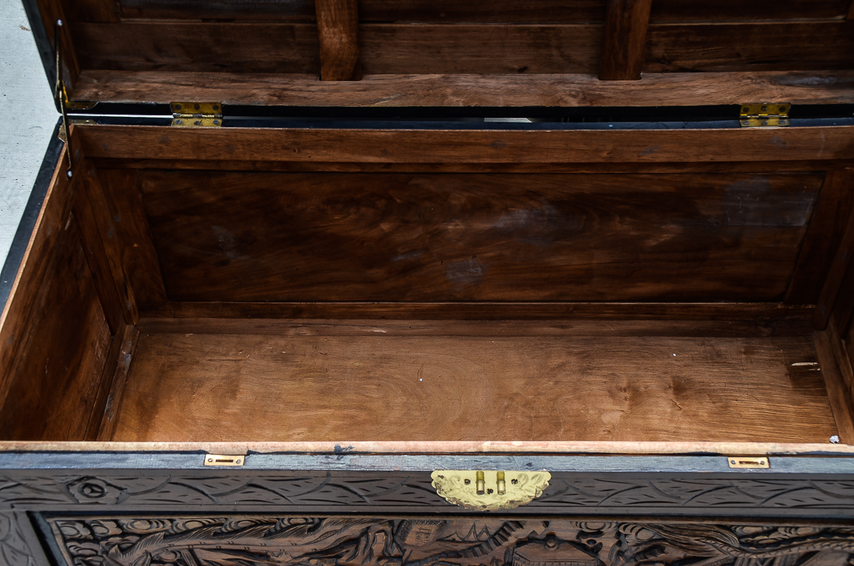 Chinese Carved Wood Chest