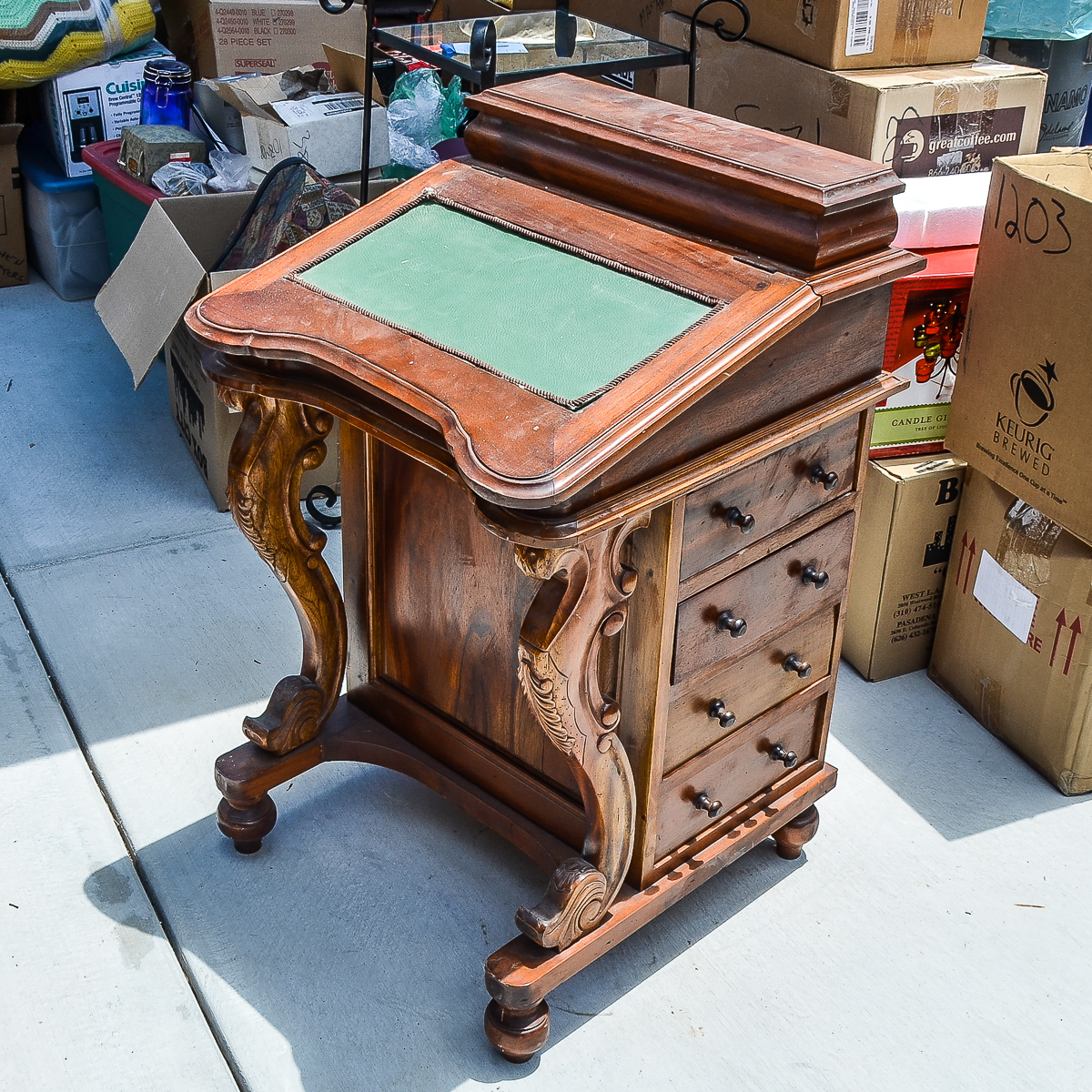 Antique Victorian Davenport Desk