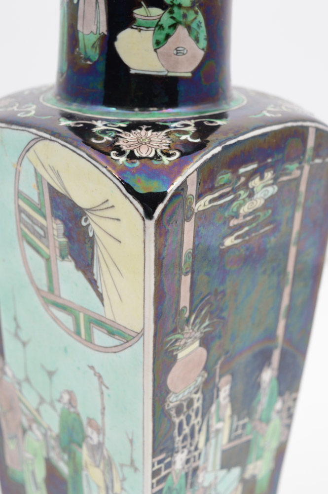 Chinese Famille Noire Style Porcelain Vase