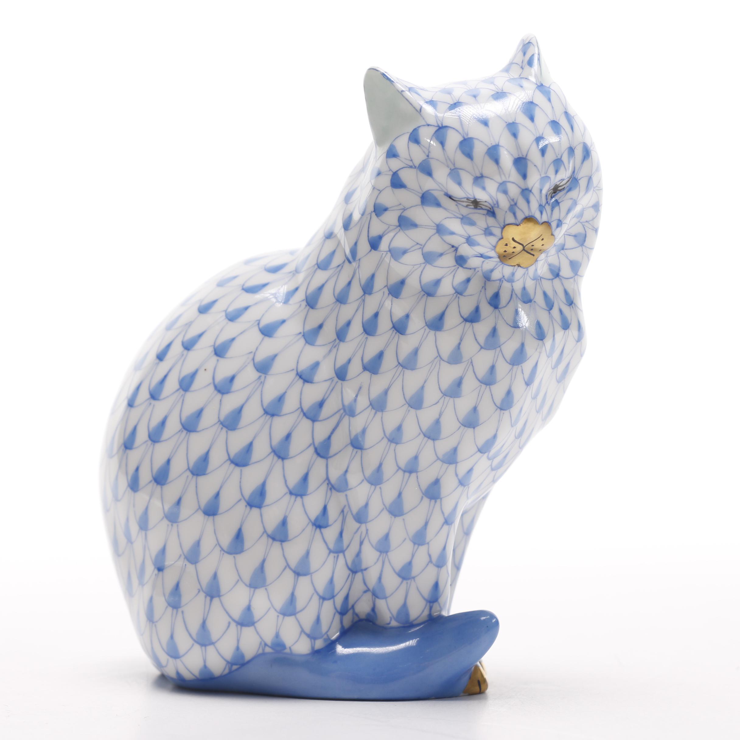 Herend Hungary Cat Figurine