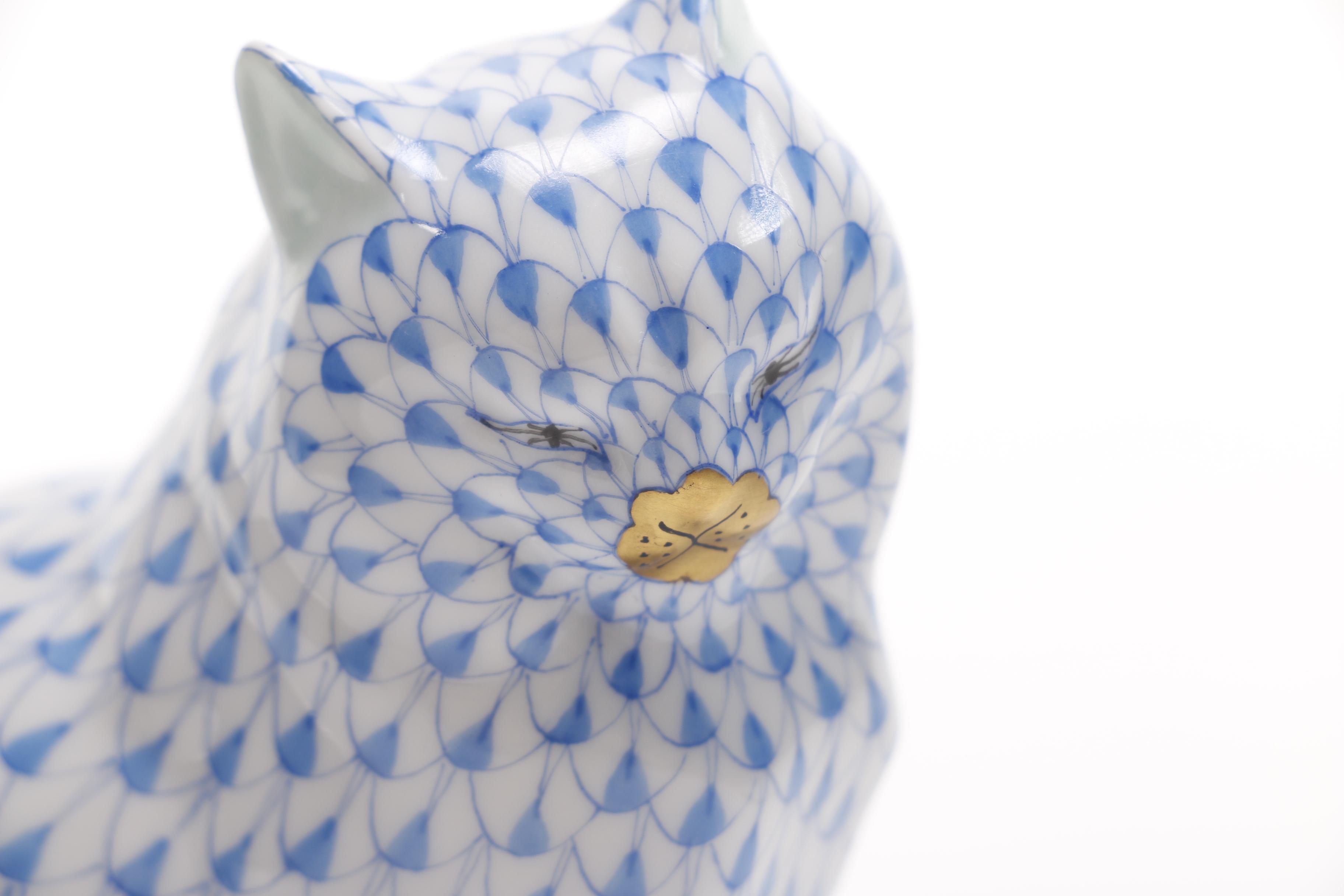 Herend Hungary Cat Figurine