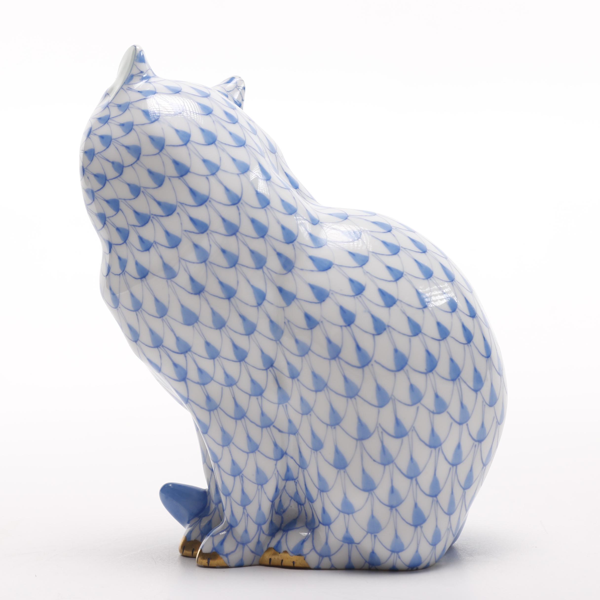 Herend Hungary Cat Figurine