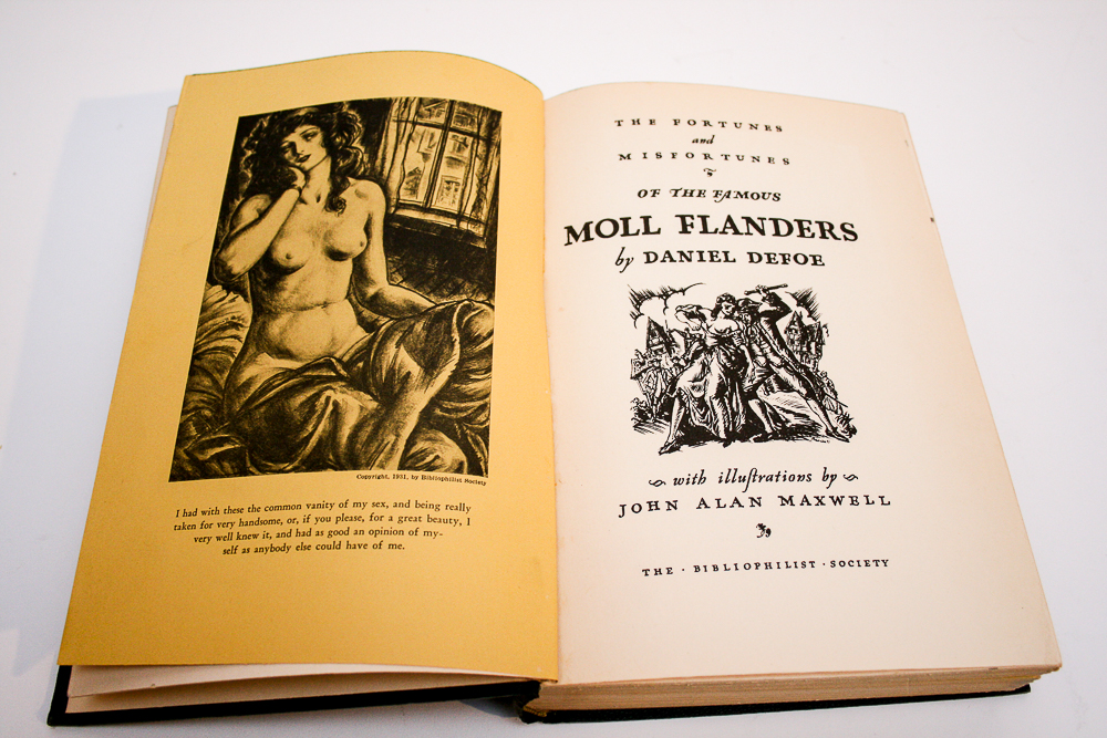 1931 "The Fortunes and Misfortunes of the Famous Moll Flanders" by Daniel Defoe Illustrated By John Alan Maxwell
