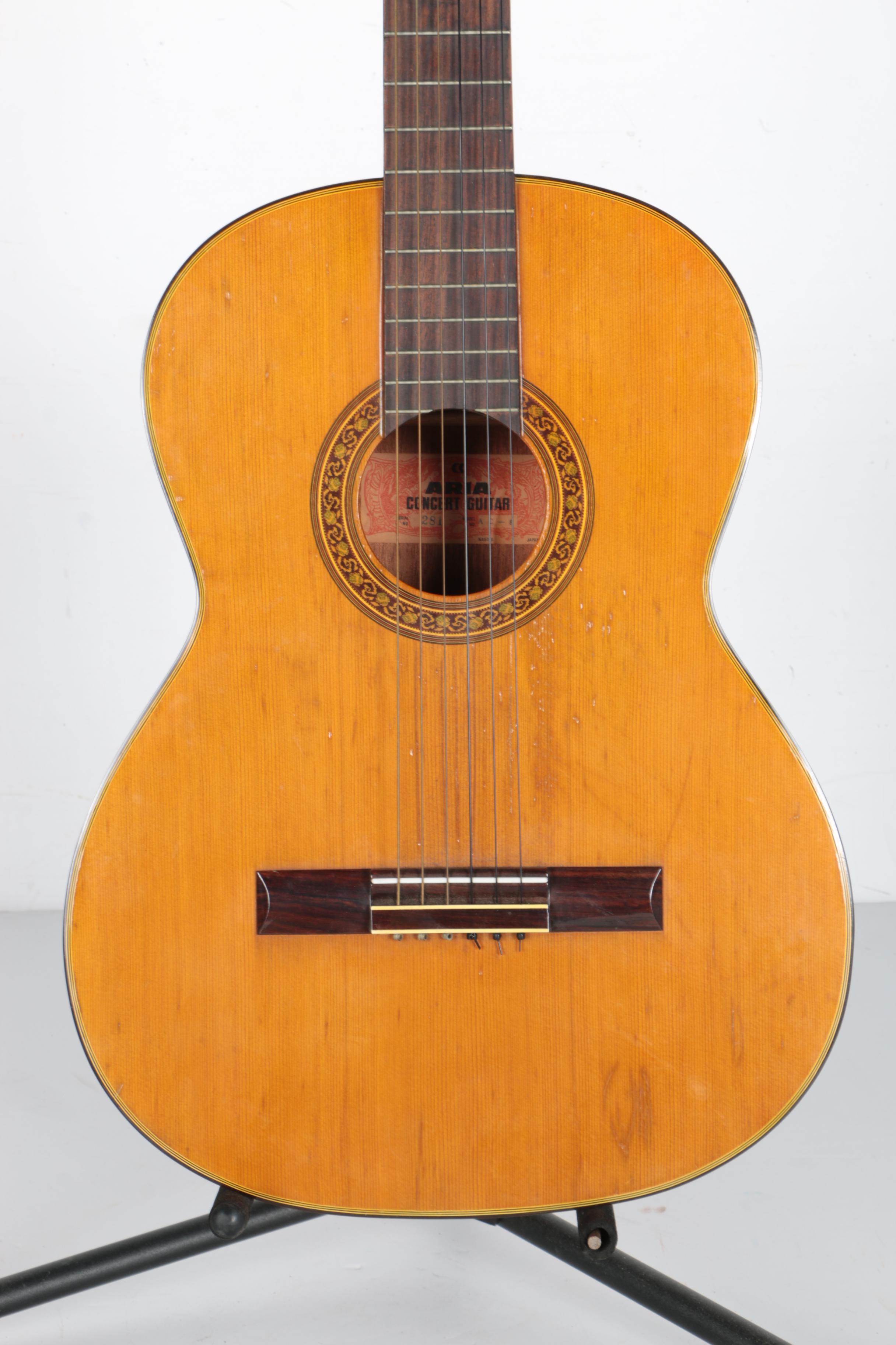 Aria Concert Classical Style Guitar and Case