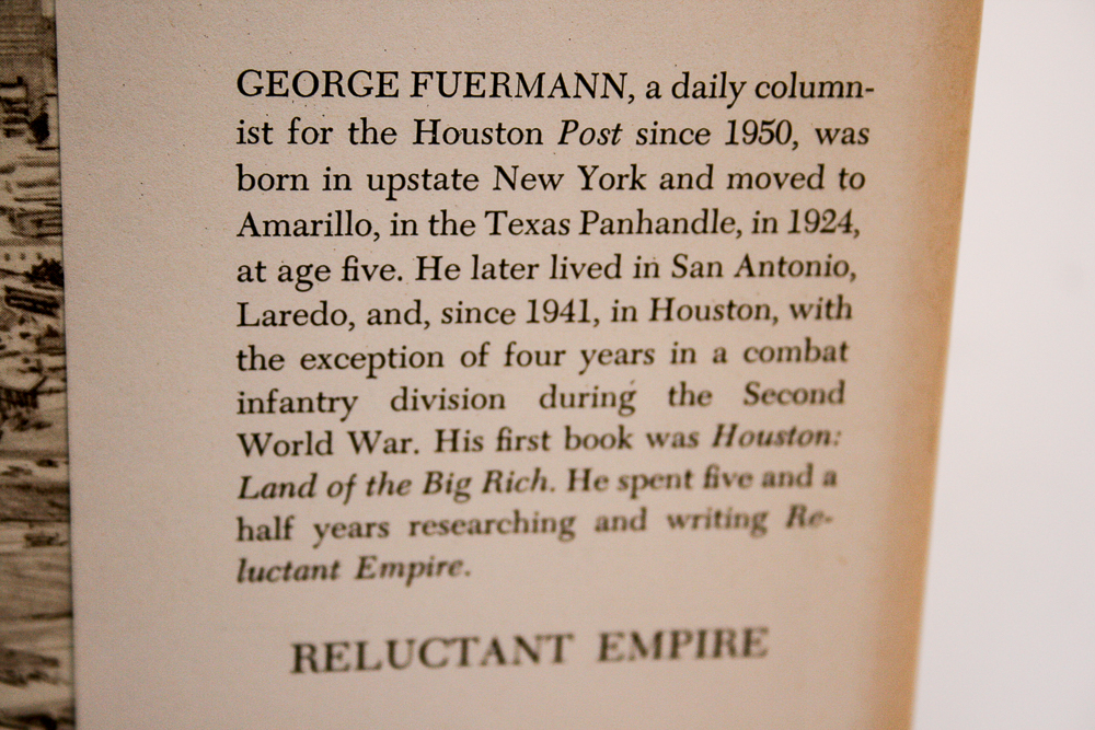 Signed First Edition "Reluctant Empire" by George Fuermann