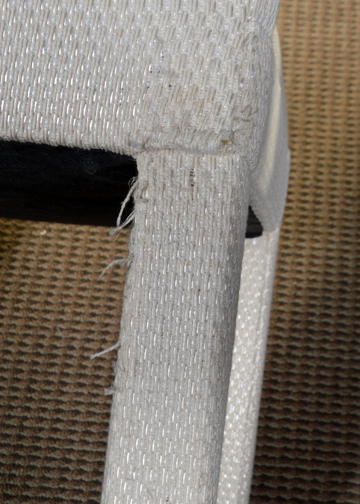 Brass-Accented Dining Table with Eight Chairs