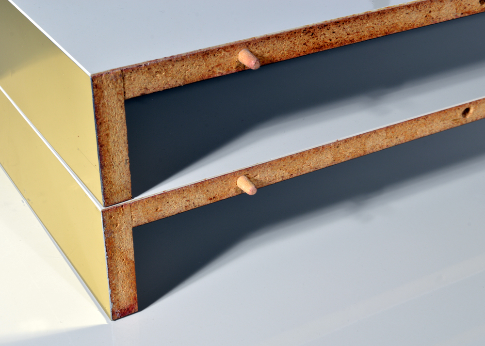 Brass-Accented Dining Table with Eight Chairs