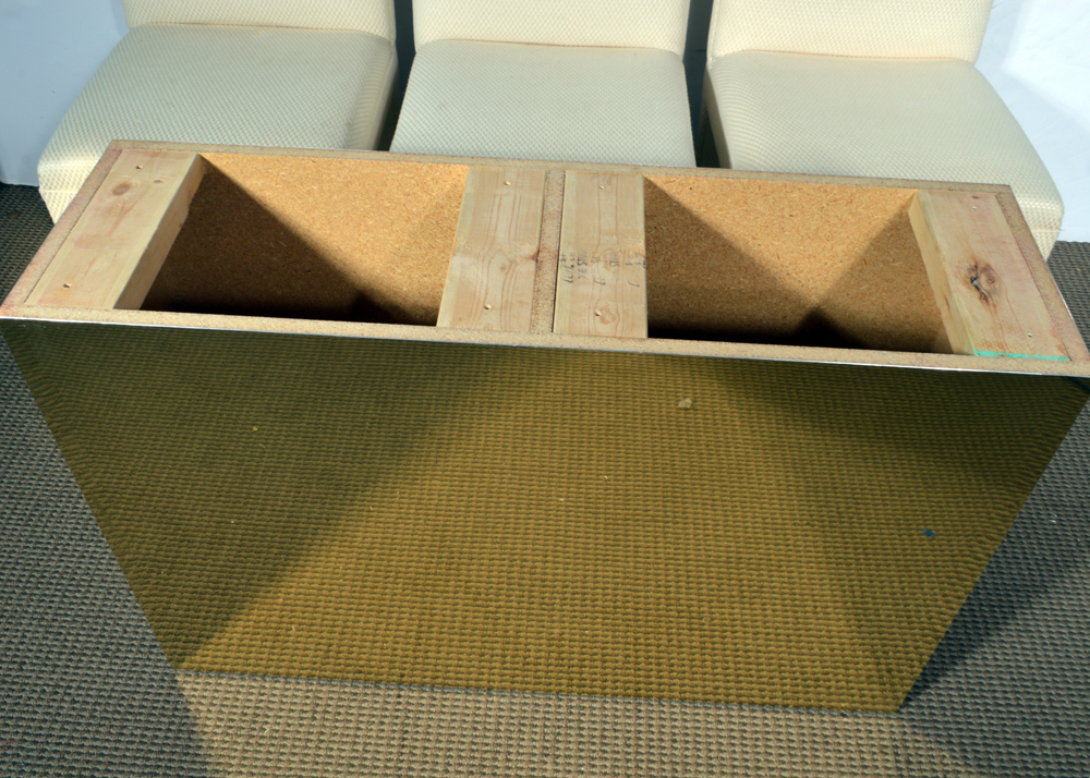 Brass-Accented Dining Table with Eight Chairs